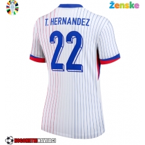 Ženske Nogometnih dresov Francija Theo Hernandez #22 Gostujoči EP 2024 Kratki rokavi